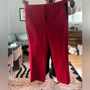 Biden Westbourne Aponte Trousers, Red with Navy Stripe